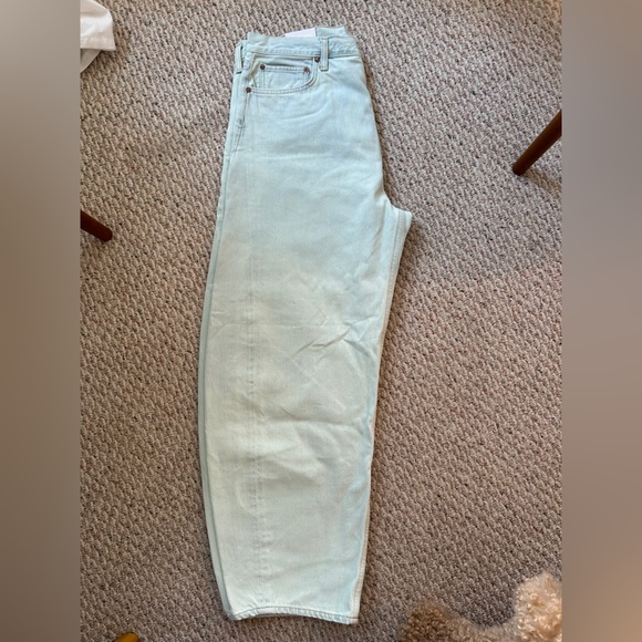 NWT AGOLDE: Luna Pieced Jeans in MINT colour - Size 33 - Picture 14 of 16